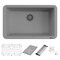 Ruvati 30-inch Granite Composite Workstation Urban Gray Dual Mount Kitchen Sink RVG2310UG - alternate 2